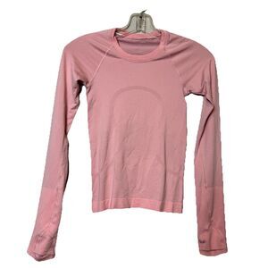 Lululemon Swiftly Tech Long-Sleeve Active Shirt Light Pale Pink Women’s Size 0